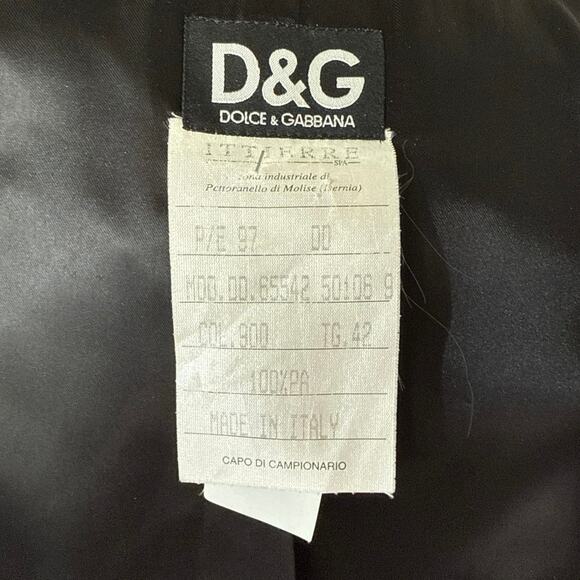 Vintage Dolce & Gabbana 1997 Black Lace Jacket Medium - Picture 7 of 7